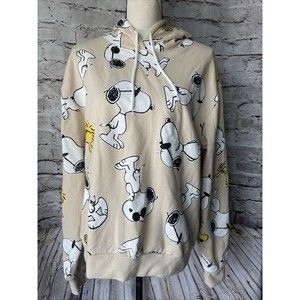 PEANUTS Snoopy Woodstock Women’s Beige Hoodie XXL
